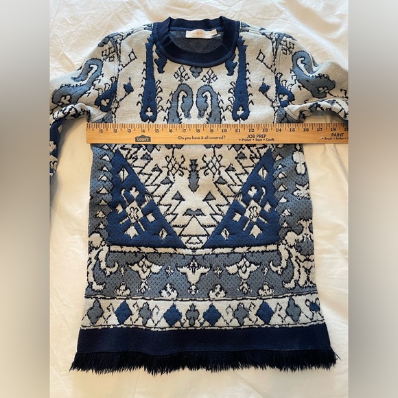 Tory Burch Crew Neck Sweater with fringe sleeves - Picture 5 of 6